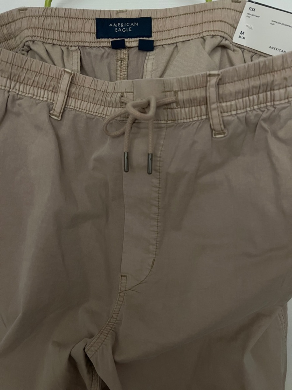 American Eagle Outfitters Tan Elastic Waist Chinos
